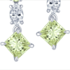 4.6ct.tw. Diamond Earrings. Two Princess Cut Dia 3.00ct 18KW Gold DKE001241